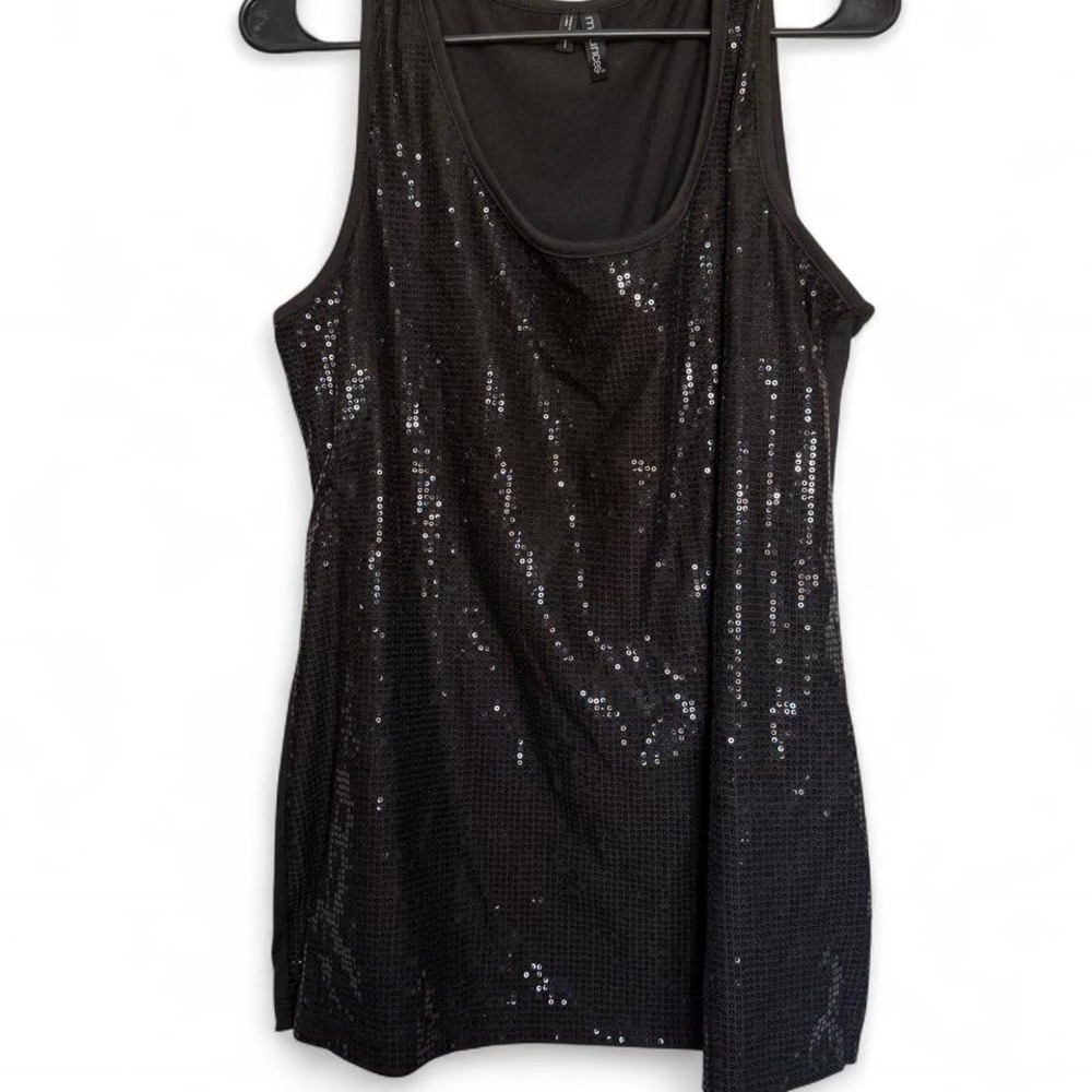 Maurice's size one or xl extra large or L large black sequin‎ tank top